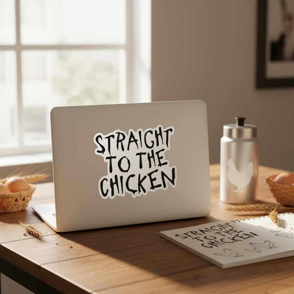Straight To The Chicken Sticker